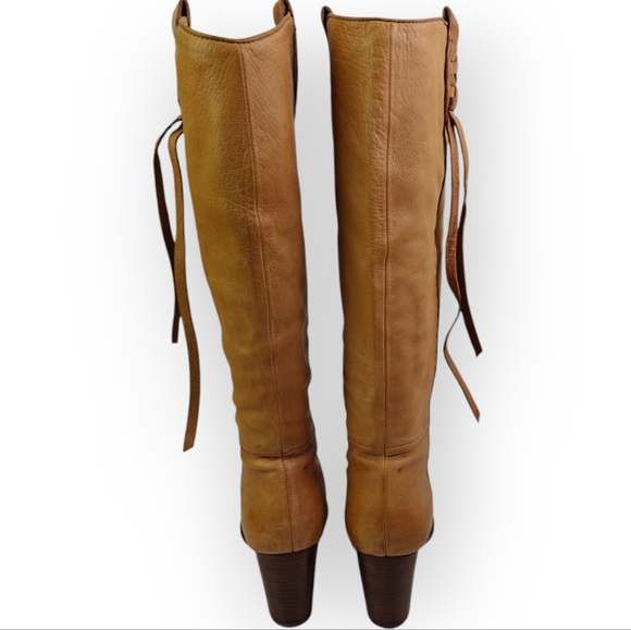 VTG COACH SELENA TAN LIGHT BROWN GENUINE LEATHER WESTERN BOOTS FRINGE SIZE 7B - Picture 5 of 12